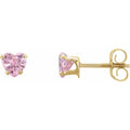 Heart Snap-In Youth Stud Earrings