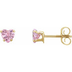 Heart Snap-In Youth Stud Earrings