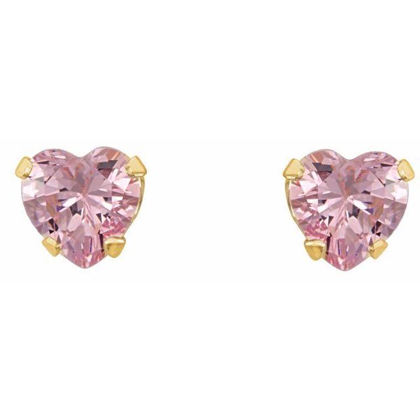 Heart Snap-In Youth Stud Earrings - Image 2