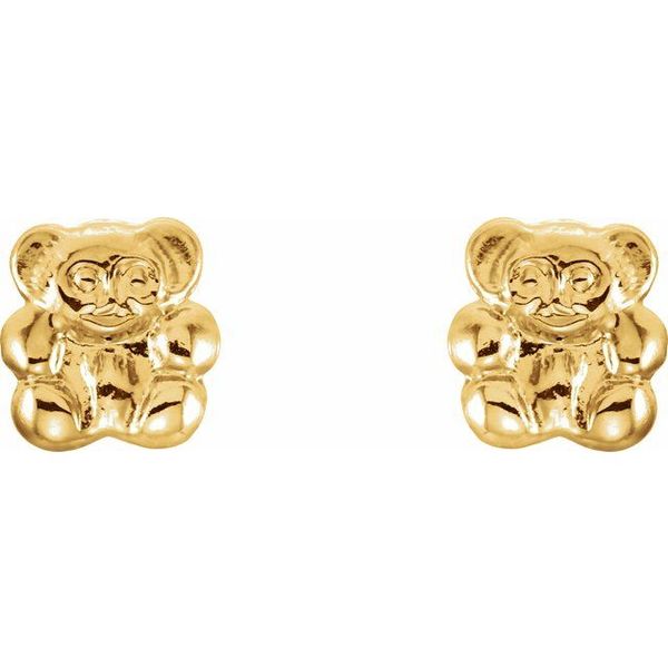 Youth Teddy Bear Earrings - Image 2