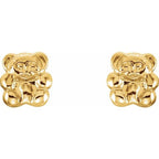 Youth Teddy Bear Earrings - Image 2