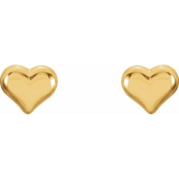 Youth Puffed Heart Earrings - Image 2
