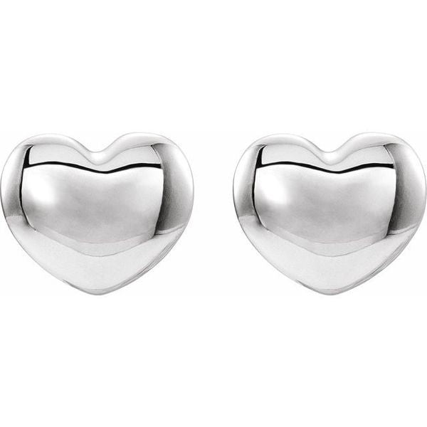 Youth Puffed Heart Earrings - Image 2