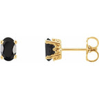 Oval 4-Prong Scroll Setting® Stud Earrings