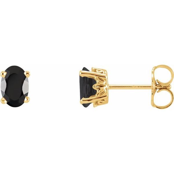 Oval 4-Prong Scroll Setting® Stud Earrings