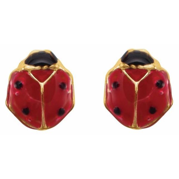 Youth Ladybug Earrings - Image 2