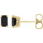 Emerald 4-Prong Scroll Setting® Stud Earrings