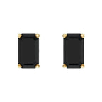 Emerald 4-Prong Scroll Setting® Stud Earrings - Image 2