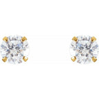 Round 4-Prong Youth Stud Earrings - Image 2