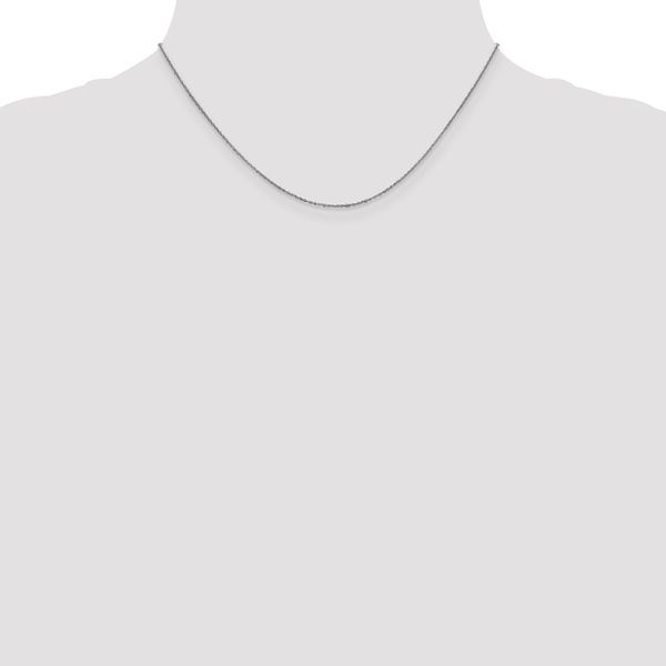 Leslie's 14K White Gold .8mm Sparkle Singapore Chain - Image 4