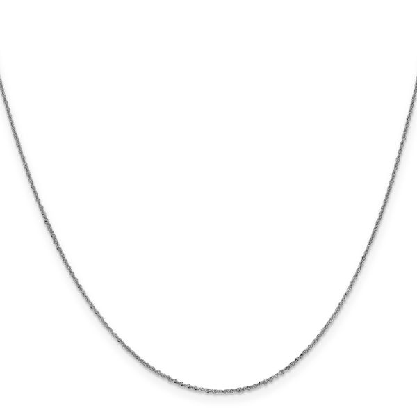 Leslie's 14K White Gold .8mm Sparkle Singapore Chain - Image 2