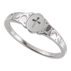 Youth Cross Signet Ring - Image 4
