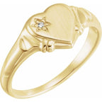 Accented Youth Heart Ring