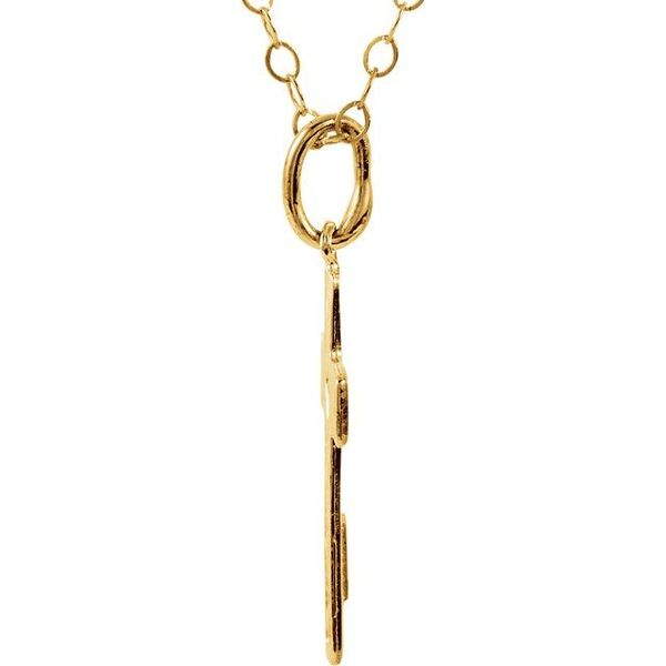 Youth Pierced Heart Cross Necklace - Image 2