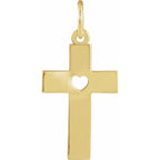 Youth Pierced Heart Cross Pendant - Image 3