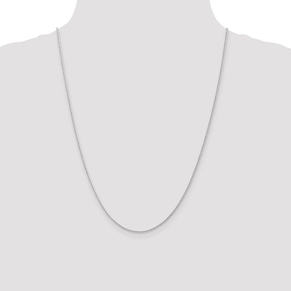 Leslie's 14K White Gold 1.3mm D/C Wheat Chain - Image 4
