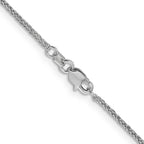 Leslie's 14K White Gold 1mm D/C Quadra Wheat Chain - Image 3