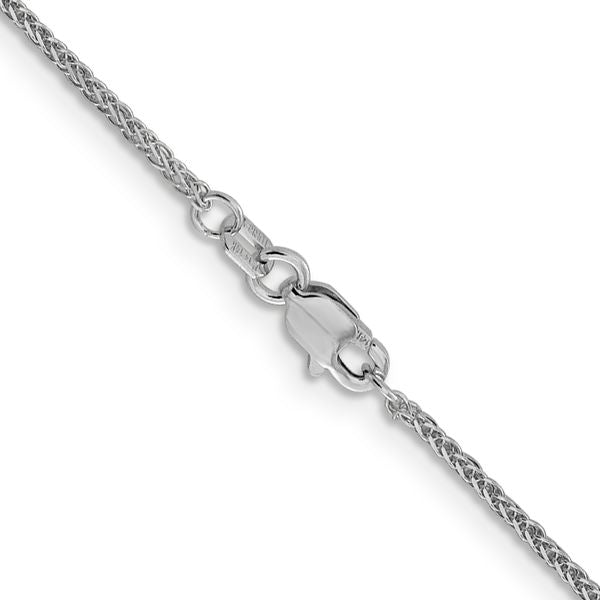 Leslie's 14K White Gold 1mm D/C Quadra Wheat Chain - Image 3