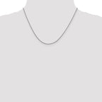 Leslie's 14K White Gold 1mm D/C Quadra Wheat Chain - Image 4
