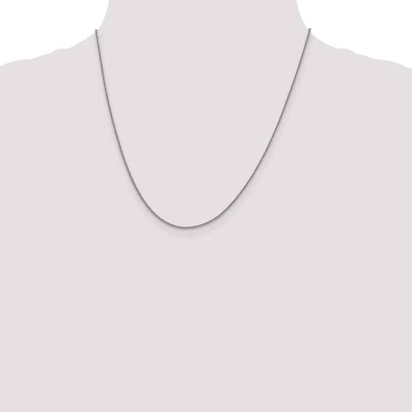 Leslie's 14K White Gold 1mm D/C Quadra Wheat Chain - Image 4