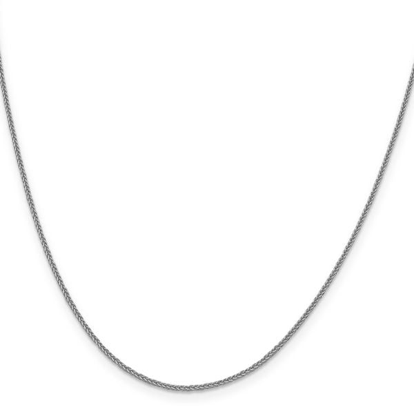 Leslie's 14K White Gold 1mm D/C Quadra Wheat Chain - Image 2