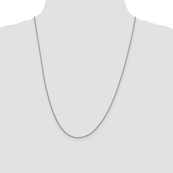 Leslie's 14K White Gold 1mm D/C Quadra Wheat Chain - Image 4