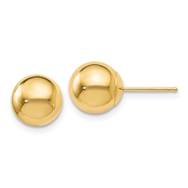 Leslie's 14K Polished 8mm Ball Post Earrings