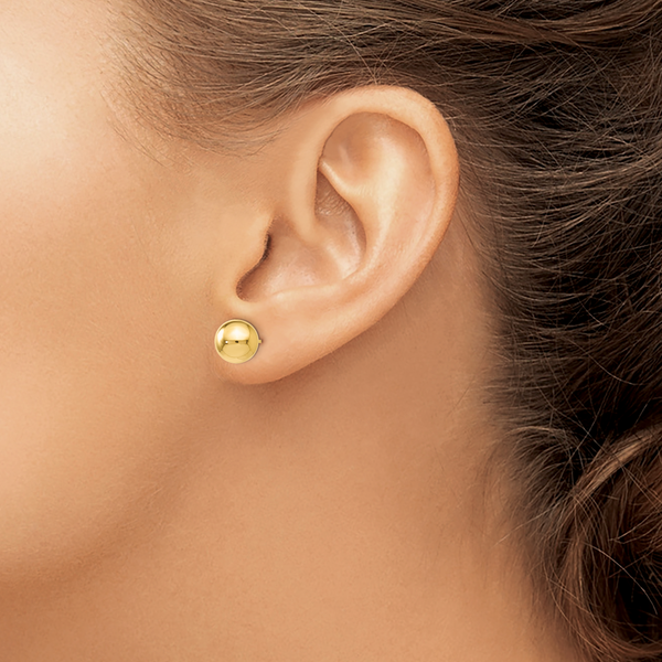 Leslie's 14K Polished 8mm Ball Post Earrings - Image 3