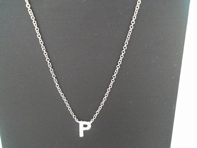14k RG .05 dtw17"  Initial necklace s1078268