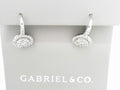 Gabriel NY 14K WG Diam Cluster Leverback Earrings .75ctw S848907