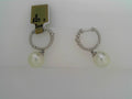 Gabriel NY 925 Sterling Silver Bujukan Pearls Drop Huggie Earrings