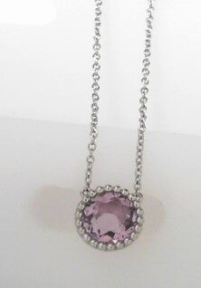 SS Pink Amethyst 17" Necklace