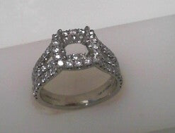 Gabriel NY Sabrina - 14K White Gold Cushion Halo Diamond Engagement Ring 1.12ct