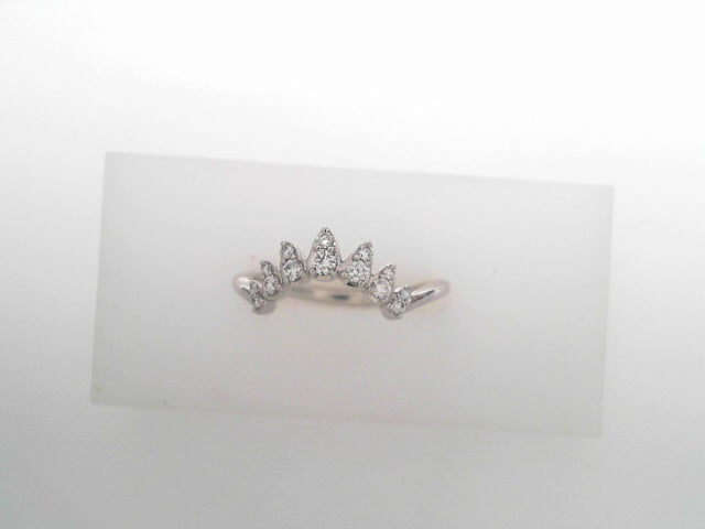 Gabriel NY Curved-14K White Gold Diamond Anniversary Band - 0.2 ct - s1355641