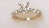 Gabriel NY Silvey - 14K Yellow Gold Round Single Prong Diamond Engagement Ring .70ctw S1622918