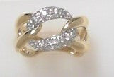 14k .49dtw Large Chain Link Station Ring Sz 6.5