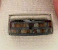 High Tech Ceramic 8mm Band with Fossilized Mammoth Tooth