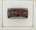8mm Sz 11 Ceramic WIth Antler Center And 2 Wiskey Barrel Lines