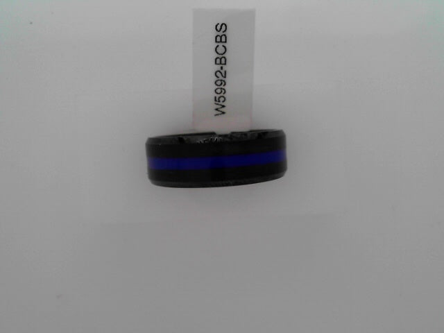 Men's black and blue stripe band Sz 10