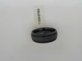 TITANIUM 8MM WEDDING BAND WITH WIN BLUE GROOVES Sz 10