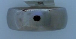 DOMED WHITE TUNGSTEN 8MM MENS BAND Sz 10