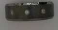 BRUSHED TUNGSTEN BAND WITH THREE CLEAR STONES INLAY- 8MM Sz 10