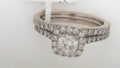 Diamond Bridal Set Cushion 1.12ct 14K White Gold