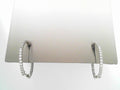 Gabriel NY 14K WG French Pave 20mm Inside/ Out Diamond Hoop Earrings .75ctw S1541322