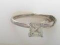 Diamond Solitaire Ring Ascher 1.0ct 14K White Gold