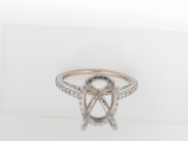 Gabriel NY Camden - 14K White Gold Hidden Halo Oval Diamond Engagement Ring .54ct S1355623