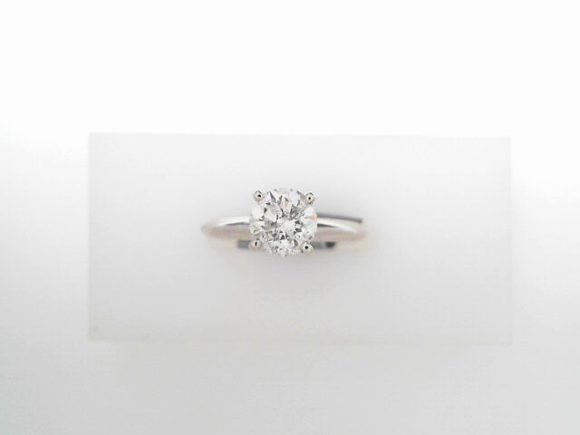 Diamond Solitaire Ring Round 1.0ct 14K White Gold