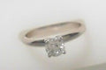Diamond Solitaire Ring Round .50ct 14K White Gold