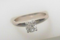 Diamond Solitaire Ring Round .50ct 14K White Gold