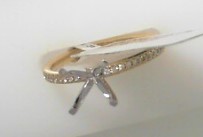 Diamond Semi Mount Ring .15ct 14K Yellow Gold